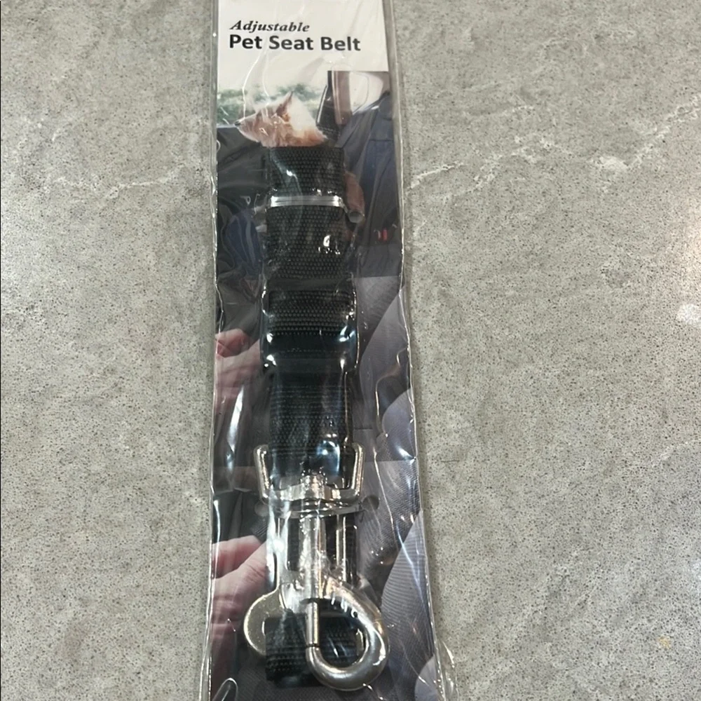 Adjustable Black Pet Seat Belt NIP